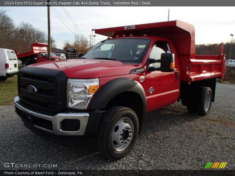 Vermillion Red / Steel 2014 Ford F550 Super Duty XL Regular Cab 4x4 Dump Truck