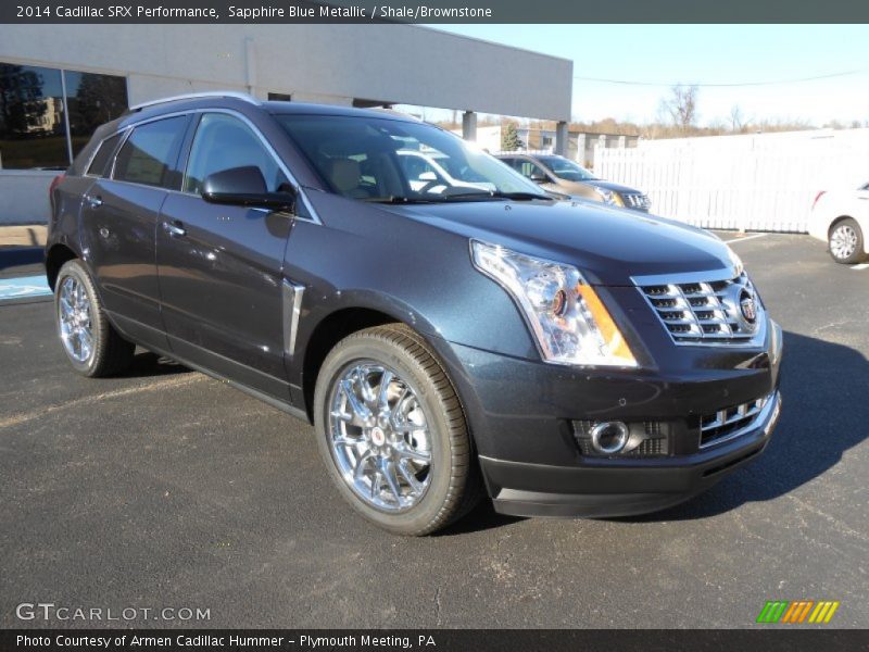 Sapphire Blue Metallic / Shale/Brownstone 2014 Cadillac SRX Performance