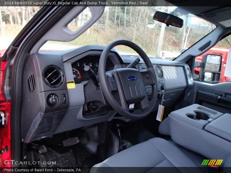 Vermillion Red / Steel 2014 Ford F550 Super Duty XL Regular Cab 4x4 Dump Truck