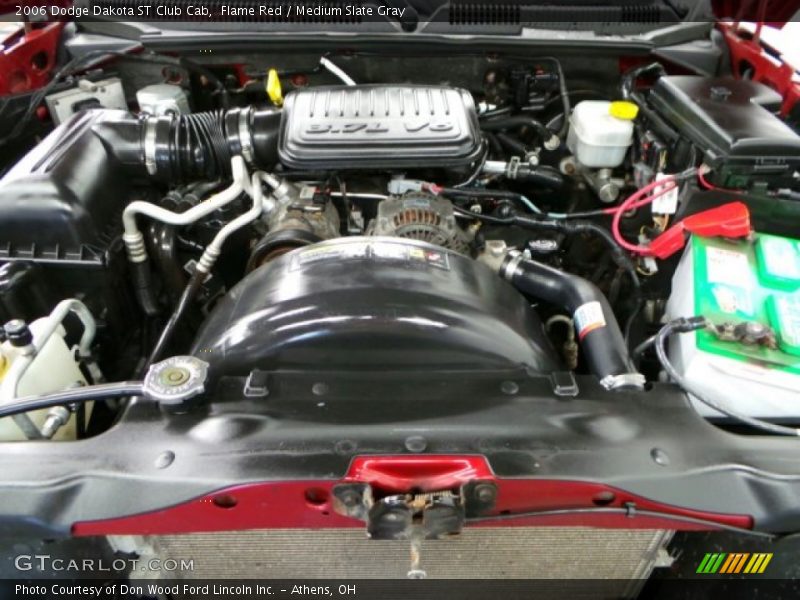 Flame Red / Medium Slate Gray 2006 Dodge Dakota ST Club Cab