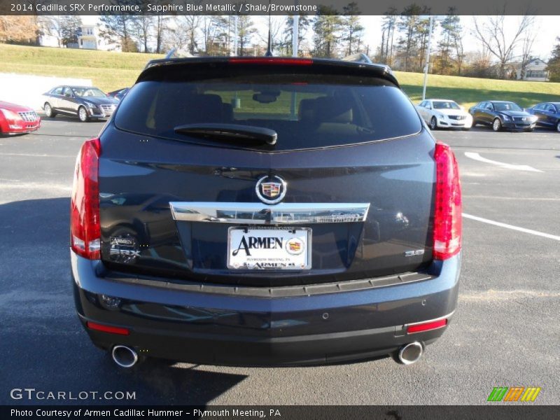 Sapphire Blue Metallic / Shale/Brownstone 2014 Cadillac SRX Performance