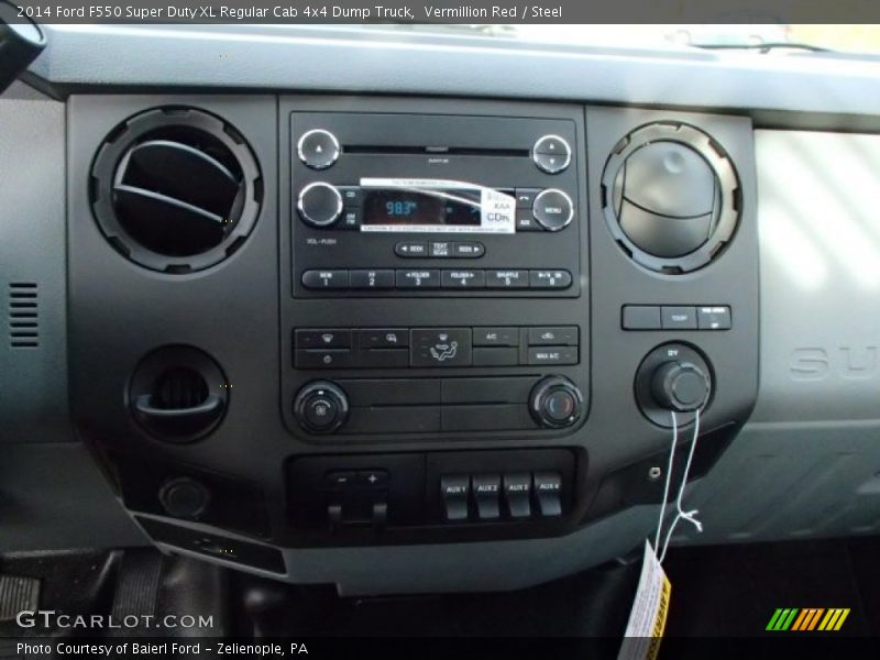 Vermillion Red / Steel 2014 Ford F550 Super Duty XL Regular Cab 4x4 Dump Truck