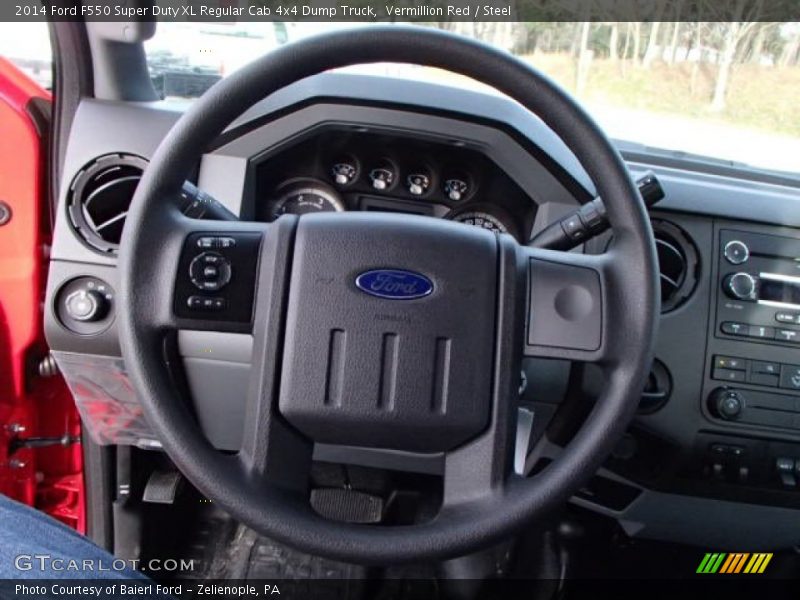  2014 F550 Super Duty XL Regular Cab 4x4 Dump Truck Steering Wheel