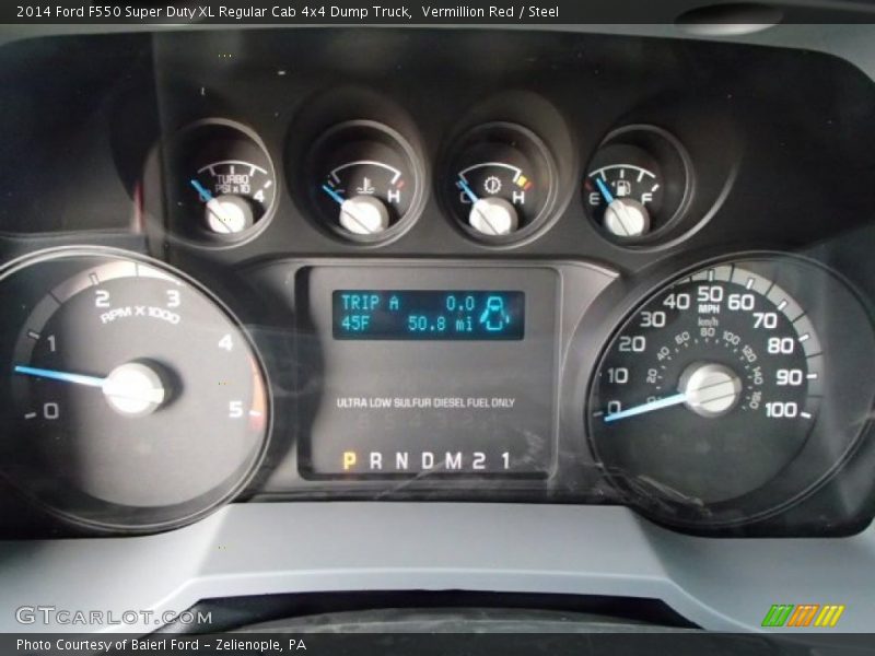  2014 F550 Super Duty XL Regular Cab 4x4 Dump Truck XL Regular Cab 4x4 Dump Truck Gauges