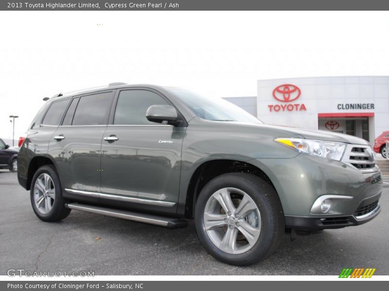 Cypress Green Pearl / Ash 2013 Toyota Highlander Limited