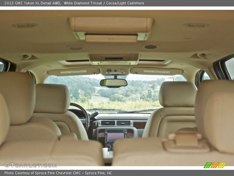White Diamond Tricoat / Cocoa/Light Cashmere 2013 GMC Yukon XL Denali AWD