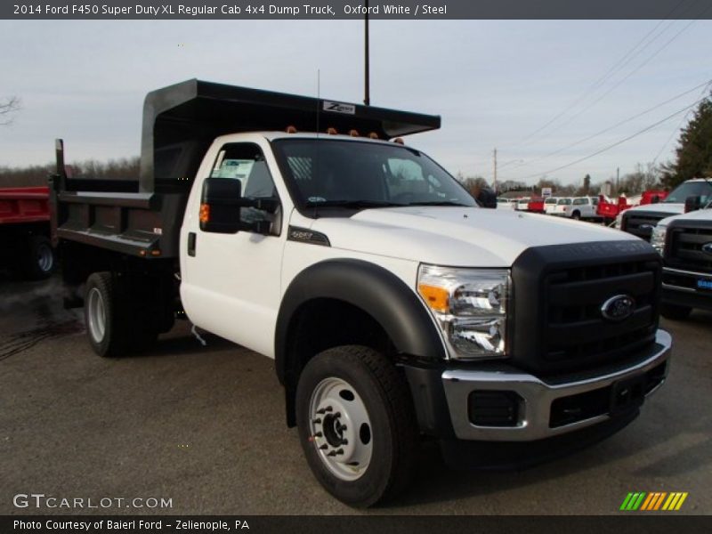 Front 3/4 View of 2014 F450 Super Duty XL Regular Cab 4x4 Dump Truck