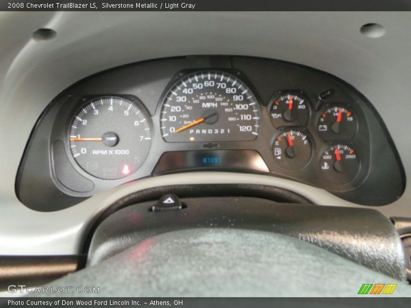 Silverstone Metallic / Light Gray 2008 Chevrolet TrailBlazer LS