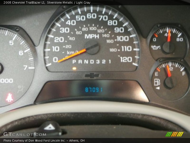 Silverstone Metallic / Light Gray 2008 Chevrolet TrailBlazer LS