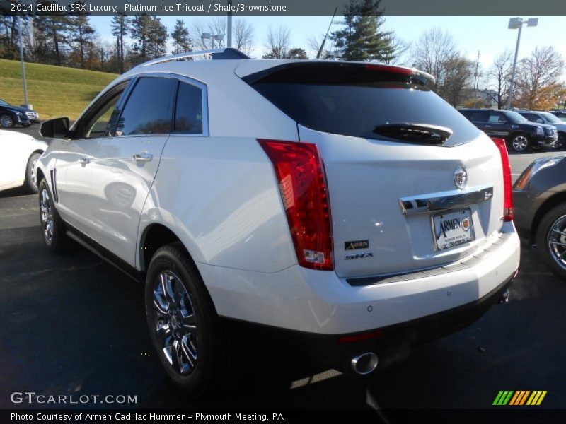 Platinum Ice Tricoat / Shale/Brownstone 2014 Cadillac SRX Luxury