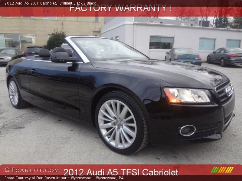 Brilliant Black / Black 2012 Audi A5 2.0T Cabriolet