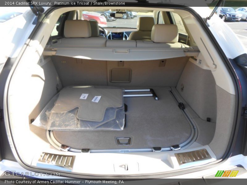 Platinum Ice Tricoat / Shale/Brownstone 2014 Cadillac SRX Luxury