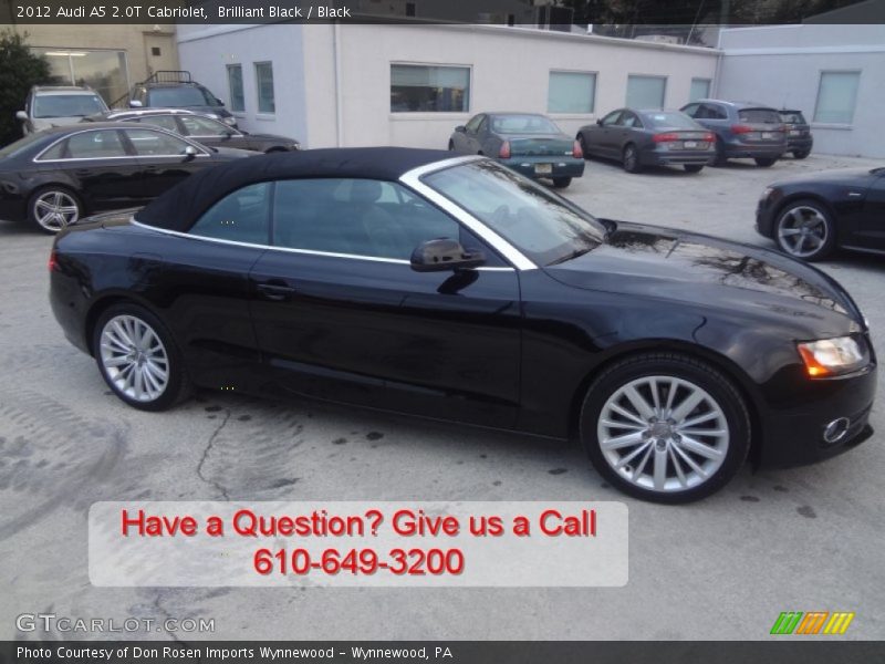 Brilliant Black / Black 2012 Audi A5 2.0T Cabriolet