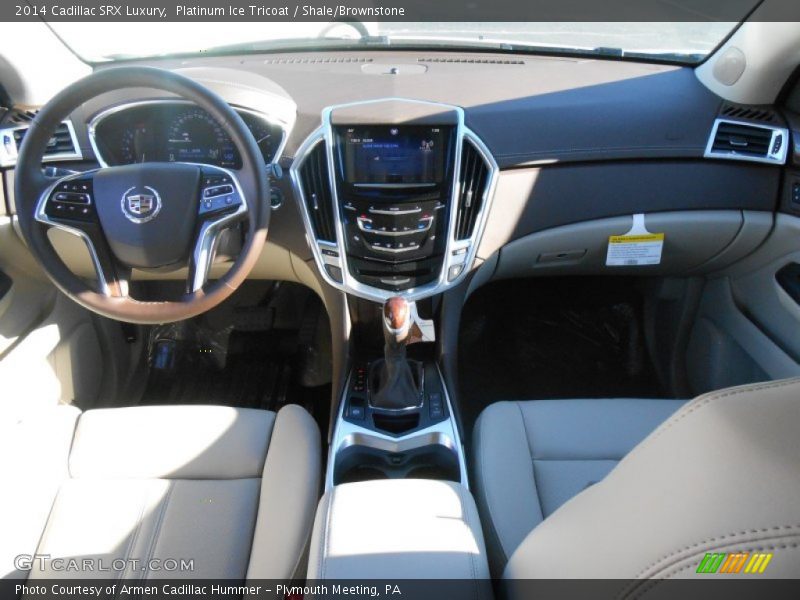 Platinum Ice Tricoat / Shale/Brownstone 2014 Cadillac SRX Luxury