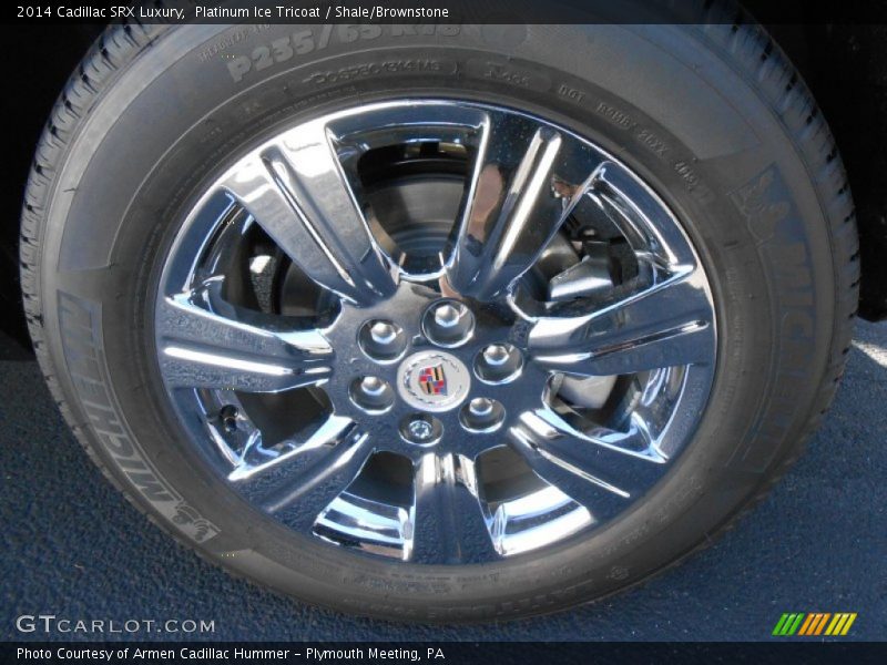 Platinum Ice Tricoat / Shale/Brownstone 2014 Cadillac SRX Luxury