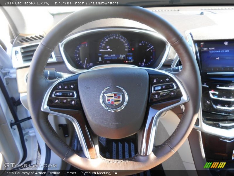 Platinum Ice Tricoat / Shale/Brownstone 2014 Cadillac SRX Luxury