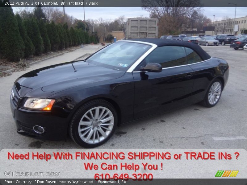 Brilliant Black / Black 2012 Audi A5 2.0T Cabriolet