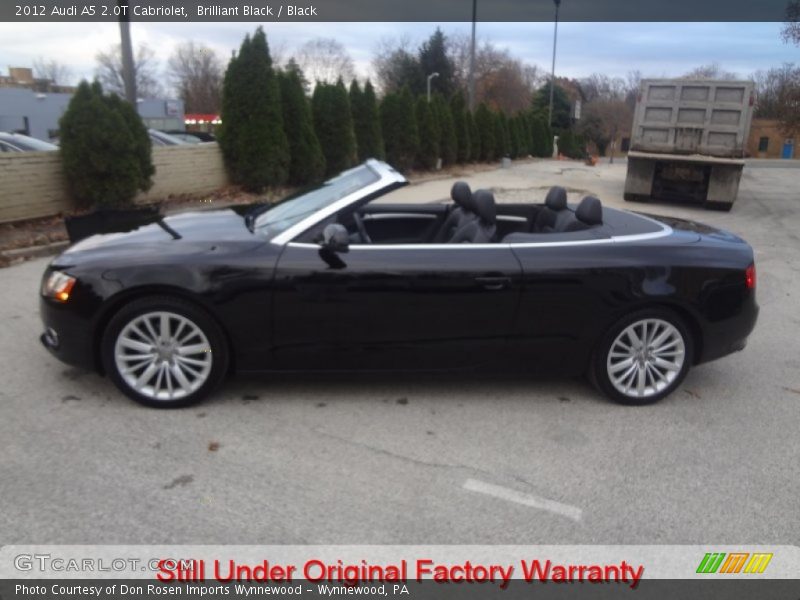 Brilliant Black / Black 2012 Audi A5 2.0T Cabriolet