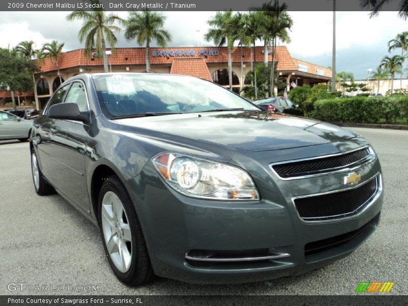Dark Gray Metallic / Titanium 2009 Chevrolet Malibu LS Sedan