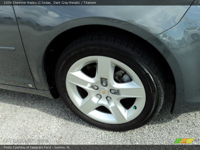 Dark Gray Metallic / Titanium 2009 Chevrolet Malibu LS Sedan