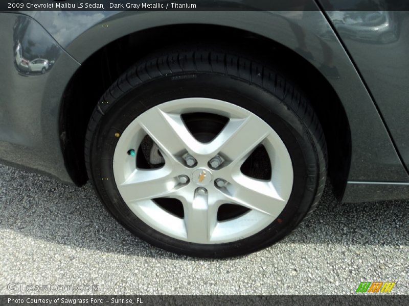 Dark Gray Metallic / Titanium 2009 Chevrolet Malibu LS Sedan