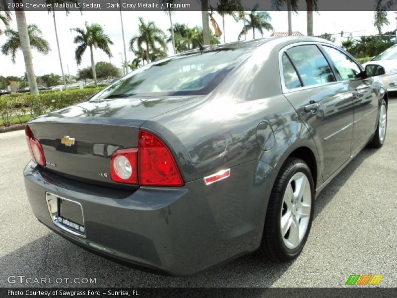 Dark Gray Metallic / Titanium 2009 Chevrolet Malibu LS Sedan