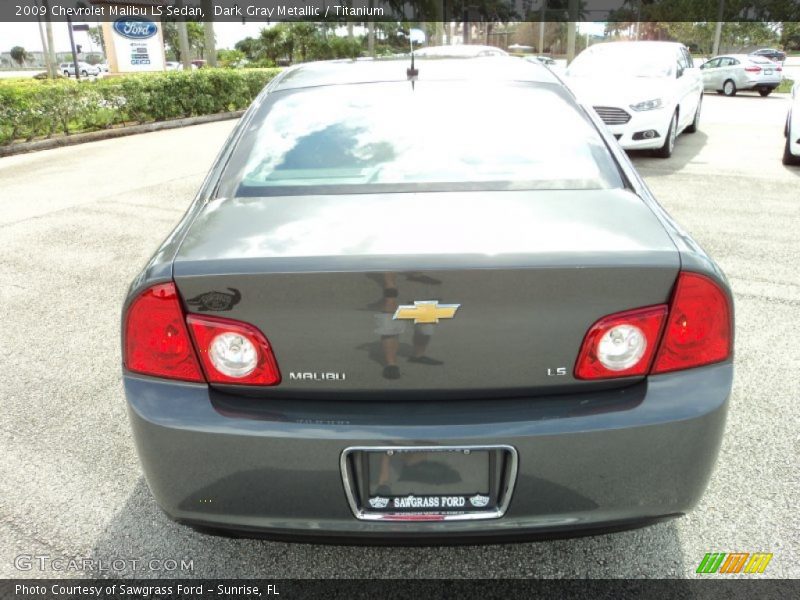 Dark Gray Metallic / Titanium 2009 Chevrolet Malibu LS Sedan