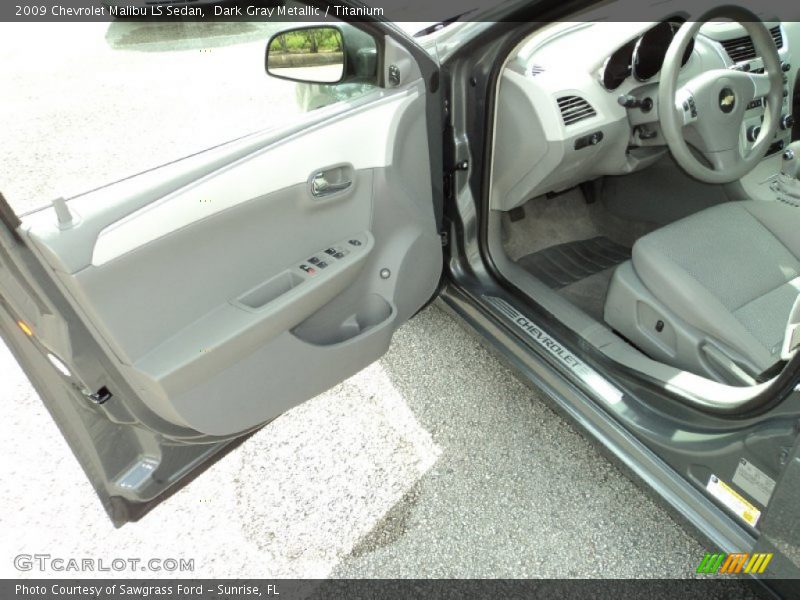 Dark Gray Metallic / Titanium 2009 Chevrolet Malibu LS Sedan