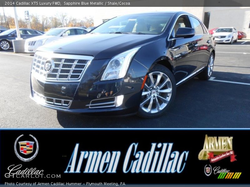 Sapphire Blue Metallic / Shale/Cocoa 2014 Cadillac XTS Luxury FWD