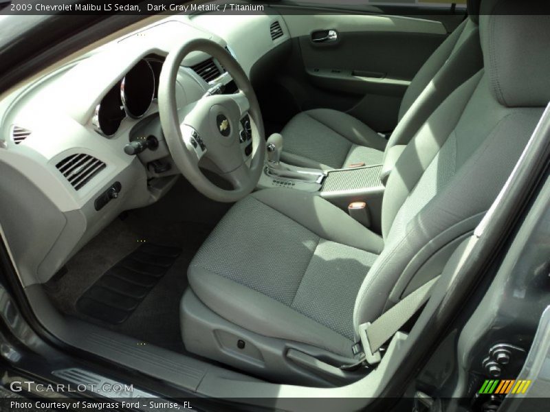 Dark Gray Metallic / Titanium 2009 Chevrolet Malibu LS Sedan