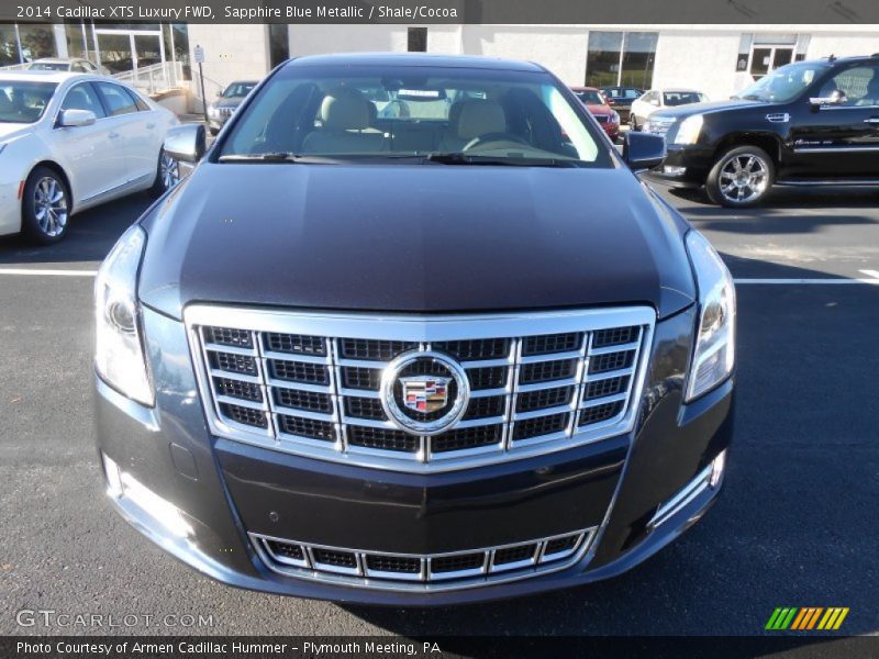 Sapphire Blue Metallic / Shale/Cocoa 2014 Cadillac XTS Luxury FWD