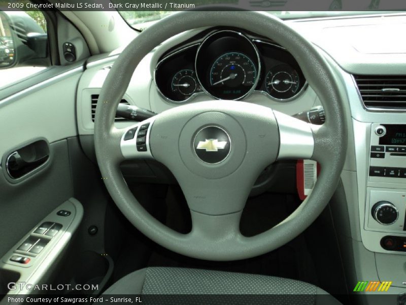 Dark Gray Metallic / Titanium 2009 Chevrolet Malibu LS Sedan