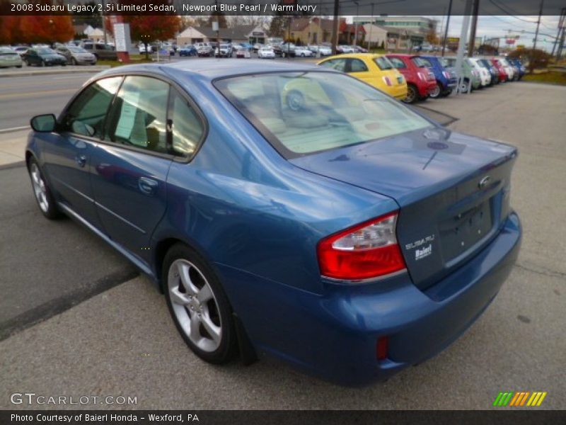 Newport Blue Pearl / Warm Ivory 2008 Subaru Legacy 2.5i Limited Sedan