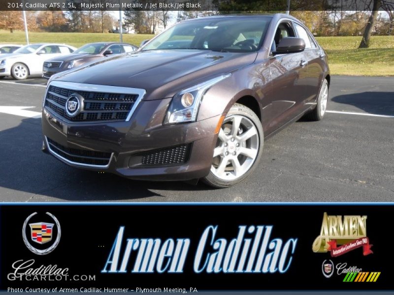 Majestic Plum Metallic / Jet Black/Jet Black 2014 Cadillac ATS 2.5L