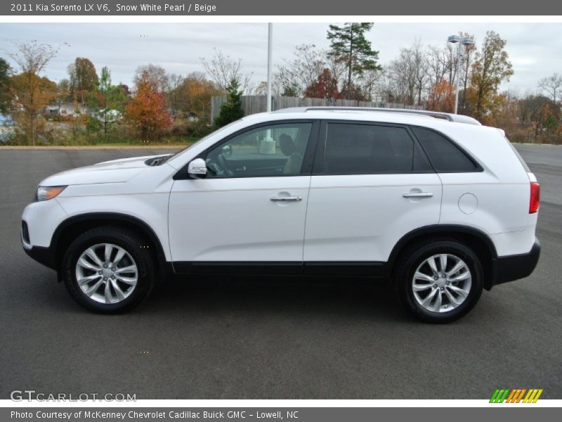 Snow White Pearl / Beige 2011 Kia Sorento LX V6