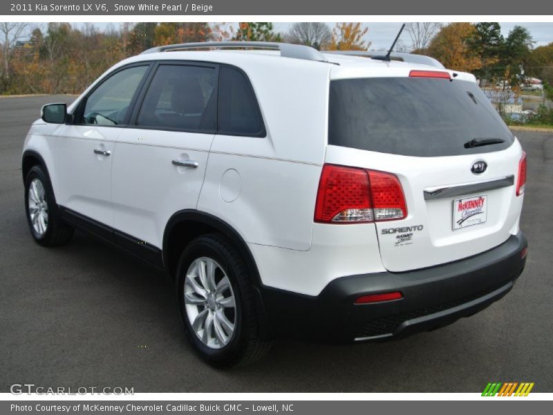 Snow White Pearl / Beige 2011 Kia Sorento LX V6