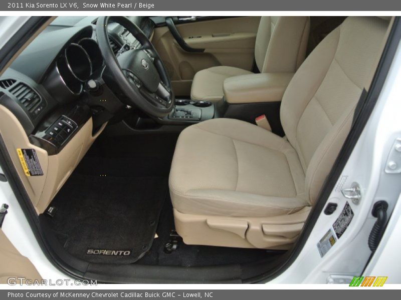 Snow White Pearl / Beige 2011 Kia Sorento LX V6