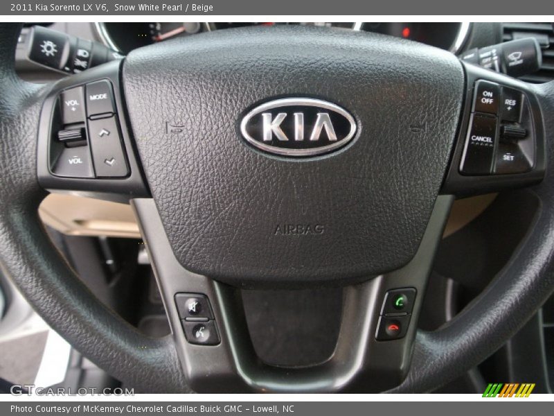 Snow White Pearl / Beige 2011 Kia Sorento LX V6