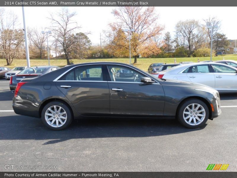 Phantom Gray Metallic / Medium Titanium/Jet Black 2014 Cadillac CTS Sedan AWD