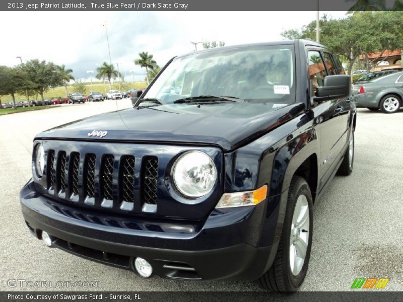 True Blue Pearl / Dark Slate Gray 2013 Jeep Patriot Latitude