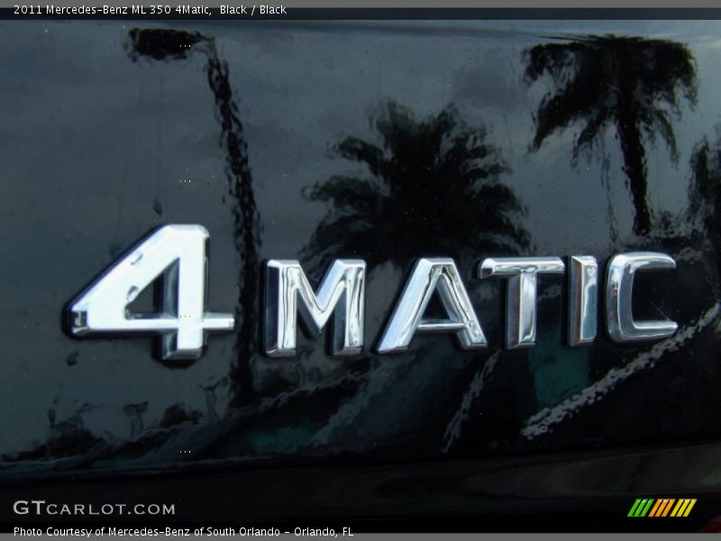 Black / Black 2011 Mercedes-Benz ML 350 4Matic