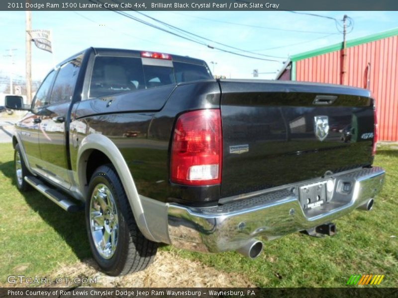 Brilliant Black Crystal Pearl / Dark Slate Gray 2011 Dodge Ram 1500 Laramie Crew Cab 4x4