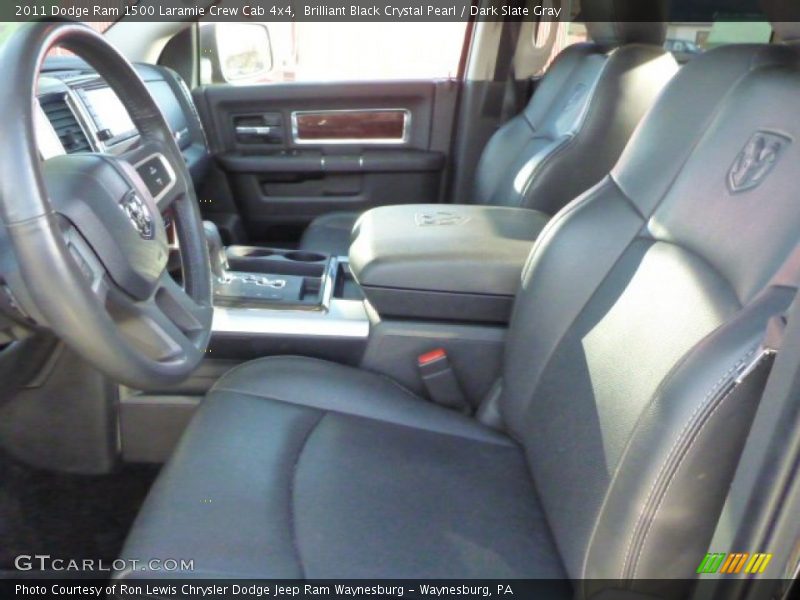 Brilliant Black Crystal Pearl / Dark Slate Gray 2011 Dodge Ram 1500 Laramie Crew Cab 4x4