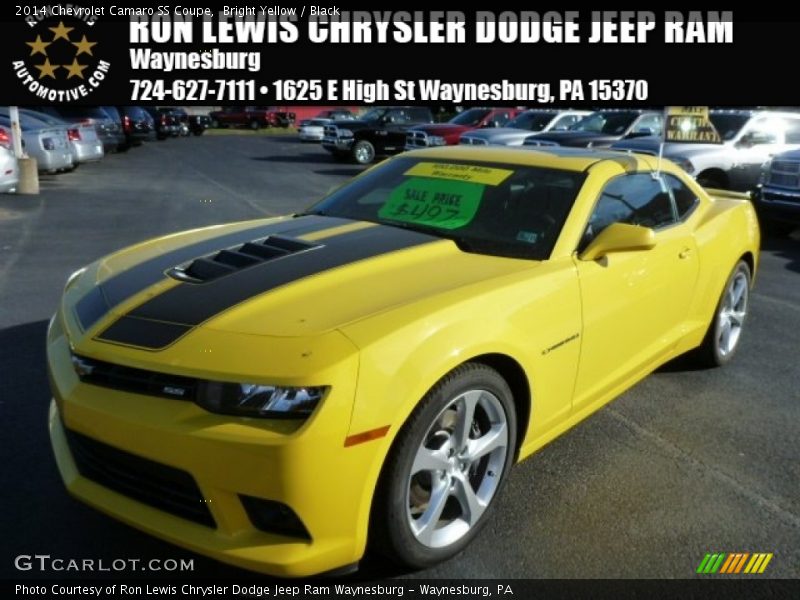 Bright Yellow / Black 2014 Chevrolet Camaro SS Coupe