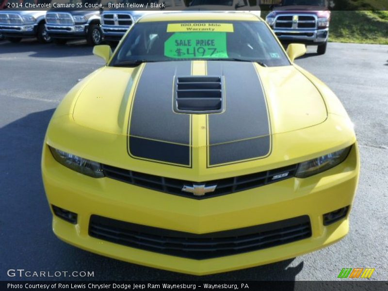 Bright Yellow / Black 2014 Chevrolet Camaro SS Coupe