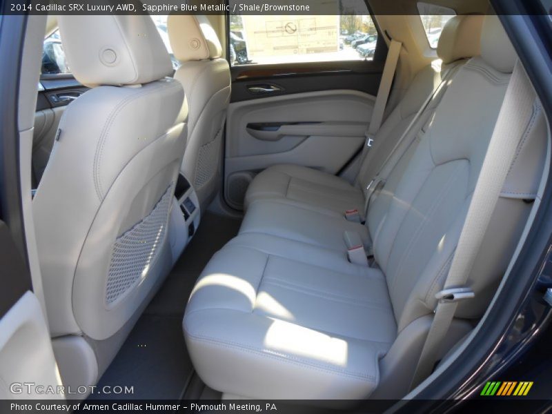 Sapphire Blue Metallic / Shale/Brownstone 2014 Cadillac SRX Luxury AWD