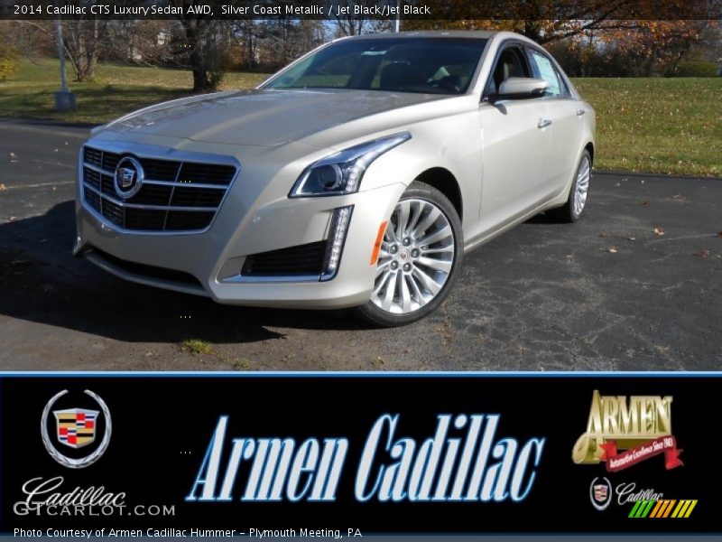 Silver Coast Metallic / Jet Black/Jet Black 2014 Cadillac CTS Luxury Sedan AWD