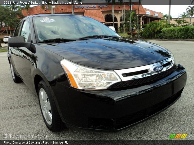 Ebony Black / Medium Stone 2011 Ford Focus S Sedan