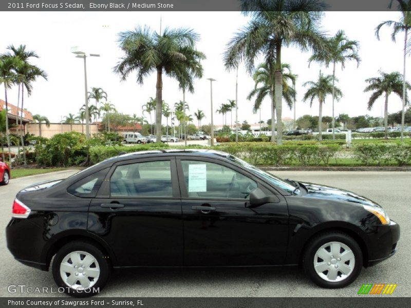 Ebony Black / Medium Stone 2011 Ford Focus S Sedan