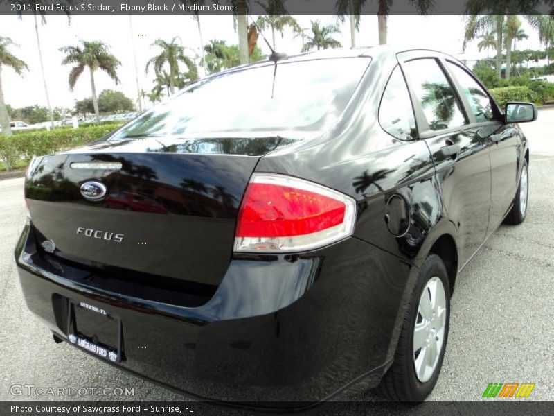 Ebony Black / Medium Stone 2011 Ford Focus S Sedan